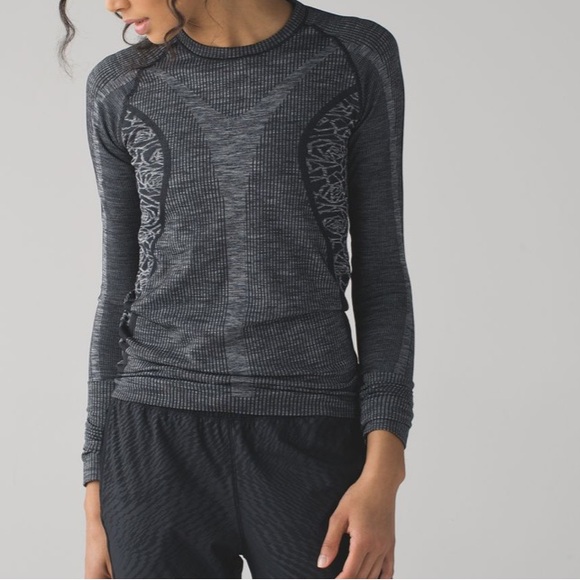 • Lululemon • Women’s Rest Less Pullover Heathered Black Gray / Black 4 - Picture 2 of 5